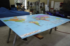 12 foot world map